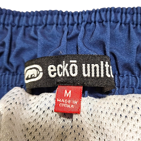 Ecko Unltd Men’s Board Shorts Size M 30” Waist Blue Gradient Swim Trunks y2k - Picture 9 of 16